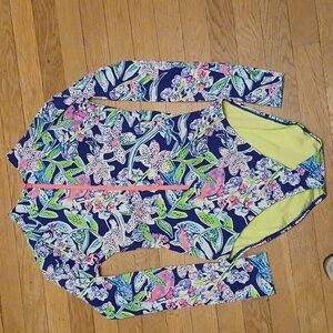 Lilly Pulitzer zip-up one piece bathing suit